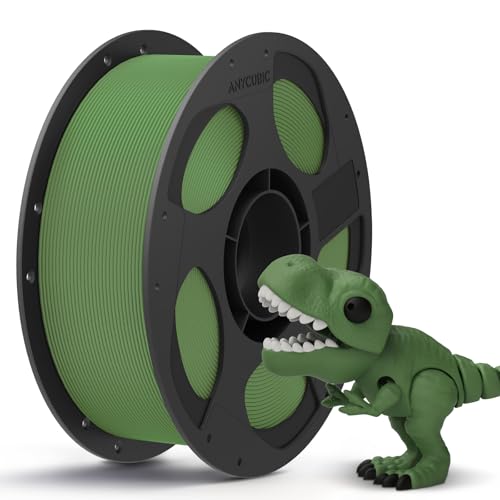 ANYCUBIC PLA Filament 1,75mm, Refill PLA und Spool Kit, 3D Drucker Filament PLA, Vakuumverpackung, Intelligente Identifikation, 1KG Olivgrün