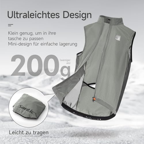 Gilet de cyclisme sans manches Santic haute performance textile velo premium