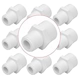 Lswteiz 10Pack 3/4' PVC Male Adapter Pipe Fittings (Socket x Male Pipe Thread) Furniture Grade SCH40 2-Way 3/4' PVC Coupling Pipe Connectors for Plumbing Water Line