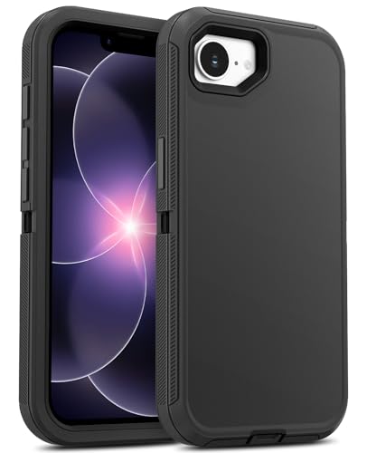 Jelanry for iPhone 17e 5G 2026 Case Heavy Duty & Rugged Shockproof - Black