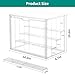 Attelite Acrylic Display Case,Upgrade 4 Tiers Clear Display Case with 3 Adjustable divider, Stackable Large Storage Box with Magnetic Door for Collectibles Action Figures