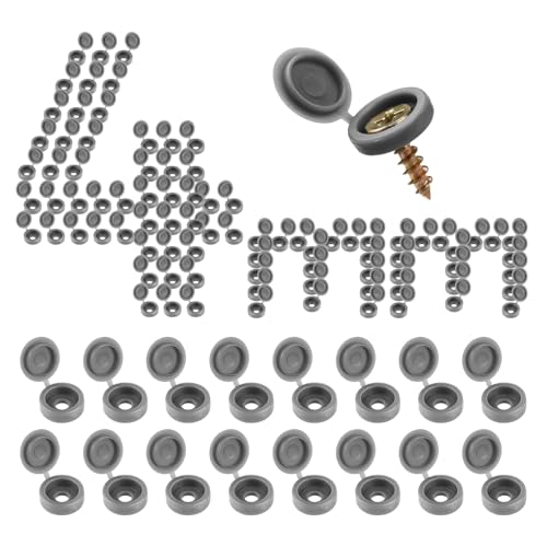 Image of JJWNMLL 160pcs Screw Cover Caps,Grey Decorative Caps Hole diameter 4mm