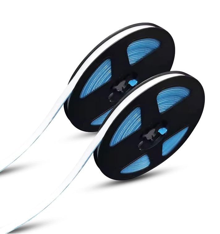 12M Tiras de Sellado Autoadhesivas, 2 Piezas Cinta Adhesiva de Calafateo Antimoho, Cinta Selladora de Costuras Decorativa para Piso de Cocina y Baño, Cinta Impermeable para Borde de Azulejo, Lavabo