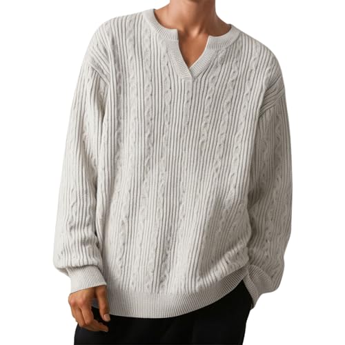 Pull-over homme couleur unie sweat polaire chaud pour hiver polar marin