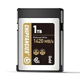 CHIPFANCIER CFexpress 2.0 Type B 968GB Memory Card Up to 1750MB/s Read 1420MB/s Write-Raw 8K Video Recording Compatible with Nikon D5/D6/Z7/Z9 Panasonic Canon EOS DJ for Photographers Gold