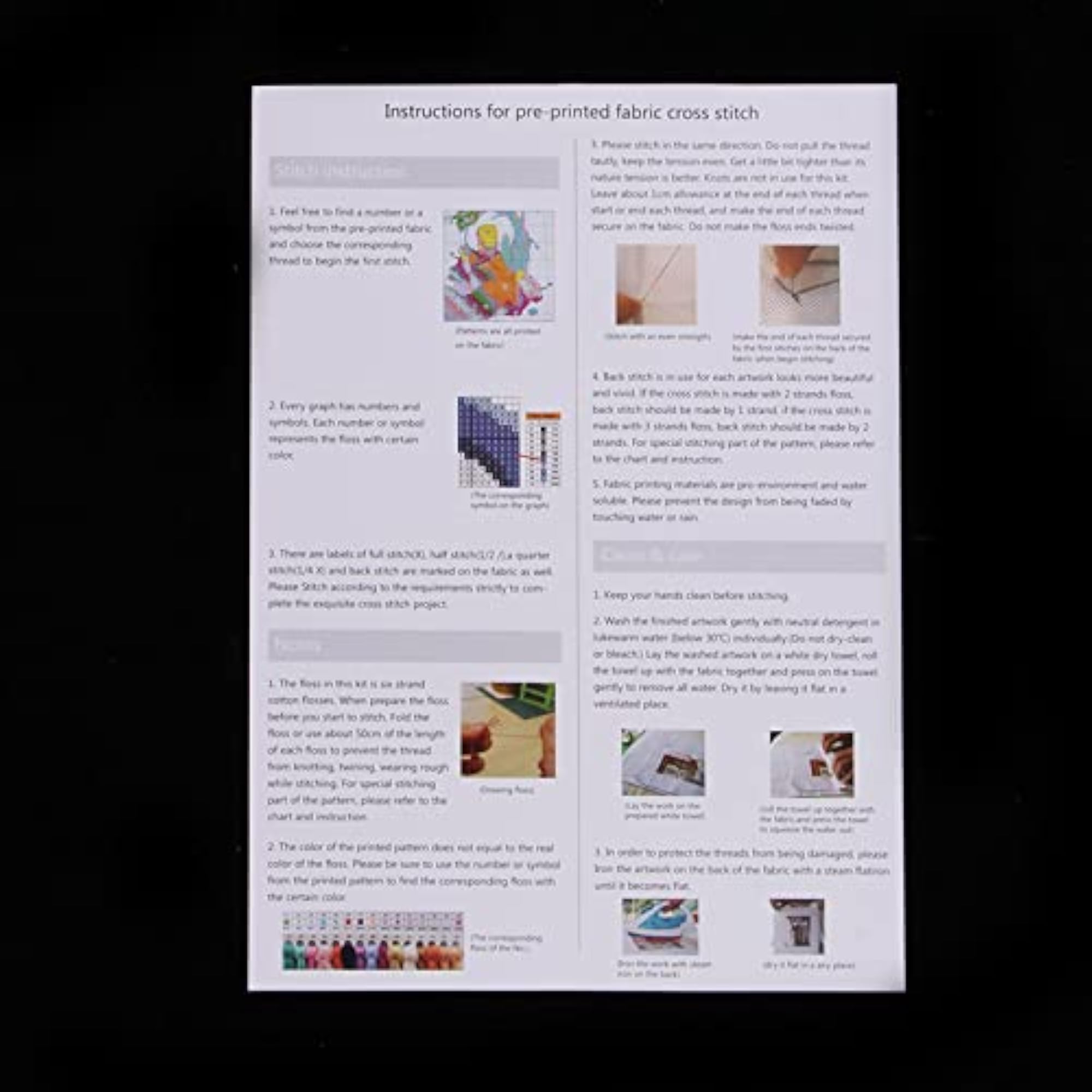 DIY Needlework Stamped Cross Stitch Kit - Cat Pattern