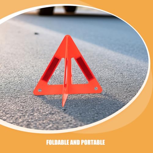 5 unidades triángulo de seguridad reflectante para autos miniatura 3