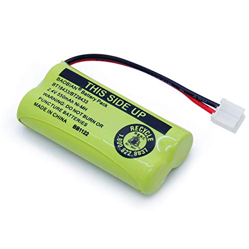 Baobian Bt18433/Bt28433 2.4V 550Mah Ni-Mh Bt184342/Bt284342 Cordless Phone Battery Bt8000/Bt8001 Bt-6010 Bt-8300 Bt-1011 Bt-1018 Bt-1022 Cph-515D Cs6209 Cs6219 Cs6229 Ds6301 Ds6101 Cl80109 (8 Pack) #TOP3