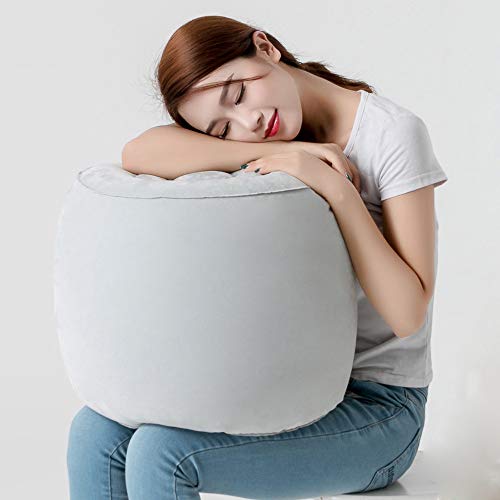 Preisvergleich Produktbild IFEVER aufblasbares Reisekissen für Flugzeug, Fußstütze, Kissen für Beinerhöhung, Nackenstützkissen für Auto, Zug, Outdoor, Camping Grau grau S