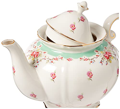 Gracie China By Coastline Imports Green Gracie China Vintage Rose Porcelain 5-Cup Teapot #TOP2