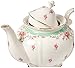 Gracie China Vintage Green Rose Porcelain 5-Cup Teapot