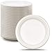 Green Earth - Natural Bagasse (Sugarcane Fiber) Tree Free 9" Paper Plate / Biodegradable / Compostable (500 Counts Disposable Plates）