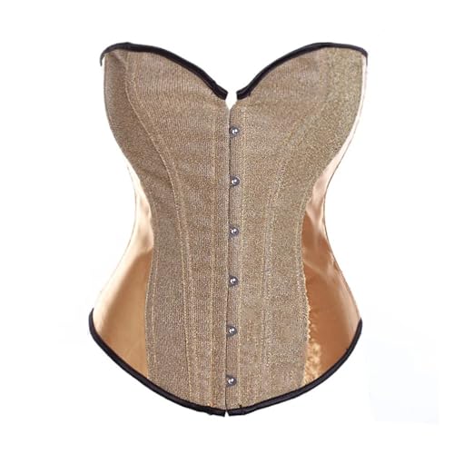 GUOFHUIO Glitter Corset(Golden,M)
