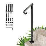 ZIIAMG Pasamanos para escalones al aire libre, pasamanos de un solo poste y pasamanos para