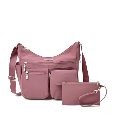 Image of Baggallini womens Everywhere Bagg Crossbody Women 11x9 Lightweight Nylon Hobo Water-resistant Travel Bag W /Rfid