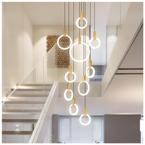 Lustre de luxe encastrer salon et éclairage escalier moderne à LED - 2