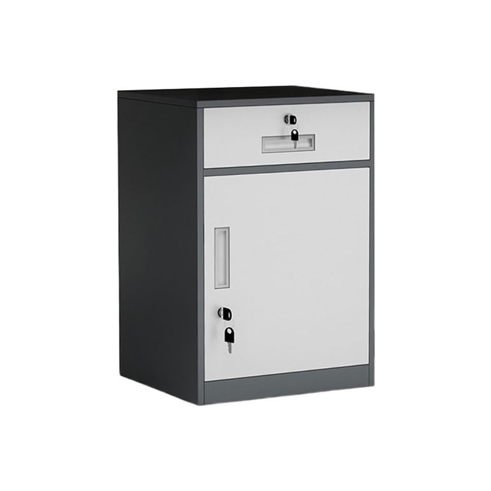 YNIYUJKL Filing Cabinet Office Short Cabinet Multifunctional Storage Cabinet File Cabinet Steel Drawer Cabinet Under Desk With Lock Cabinet,1.2Mm File Storage Cabinets,Gris-One Size