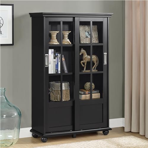 Ameriwood Home 9448496COM Aaron Lane Bookcase With Sliding Glass Doors thumb #3