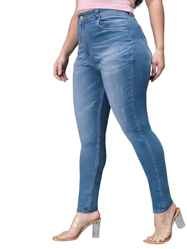 Image of Miss Chase A+ Women's Bootcut High Rise Regular Length Stretchable Denim Jeans