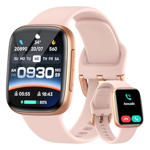 Gydom Smart Watch for Women/Men, 1.85' AMOLED Vivid Smartwatch Compatible iPhone/Samsung/Android (Bluetooth Call), 120+ Sport Modes Fitness Tracker with Heart Rate/Sleep/SpO2 Monitor, IP68 Waterproof