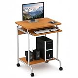 Poids : 13.34 kg Techly 305694 Bureau Mobile Compact pour Ordinateur Tablette Clavier Coulissant Hêtre