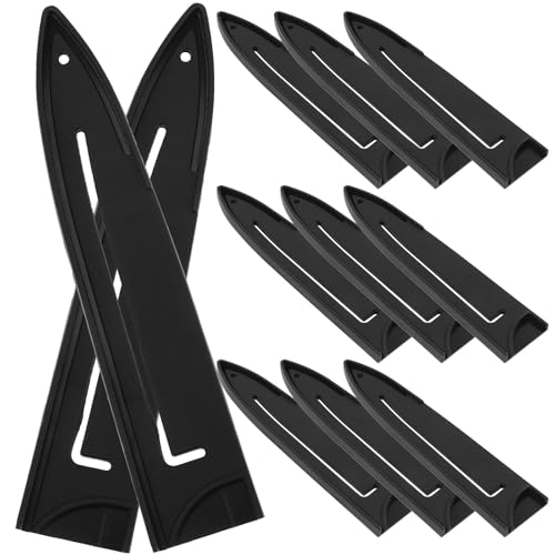 LALADEFIEE Set 20 Pezzi Foderi per Coltelli da Chef Neri Custodie Riutilizzabili per Protezione Lame in Cucina Coperture Sicure per Coltelli da Frutta e Melone Accessori Cucina Pratici
