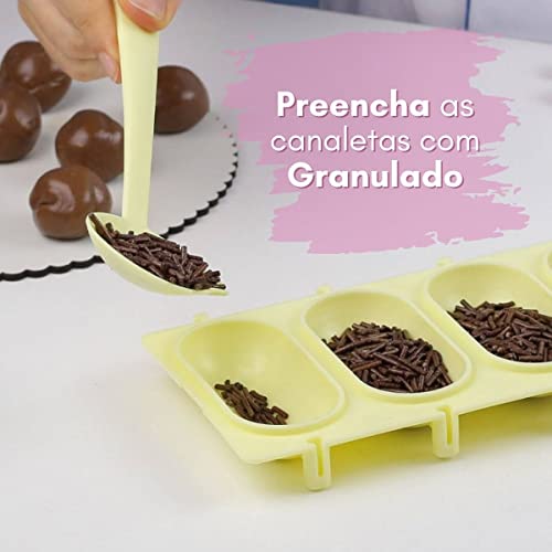 Chocalho Para Confeitar Brigadeiro Chocolate Granulado Docinhos