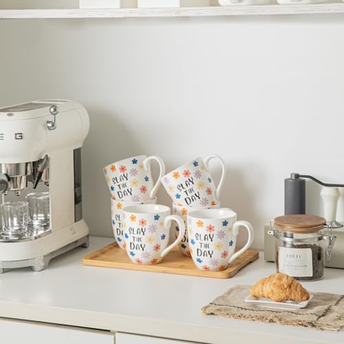 Set 4 Tazas de Café Cerámicas 16 oz con Mango Colores miniatura 4