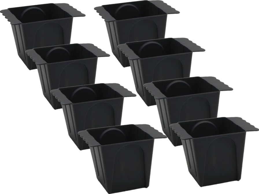 MC-Trend Paletten Blumenkästen - Pflanzkasten für Europalette - Balkonkasten Blumentopf aus Kunststoff Design Welle (anthrazit KLEIN 8X)