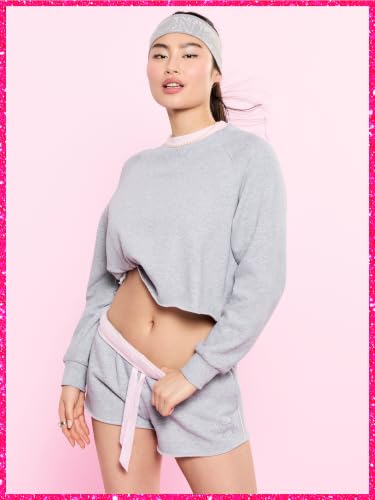 Victoria's Secret Pink | Elle Campus Fleece™ Shortie, Medium Heather Grey, XS - image 3