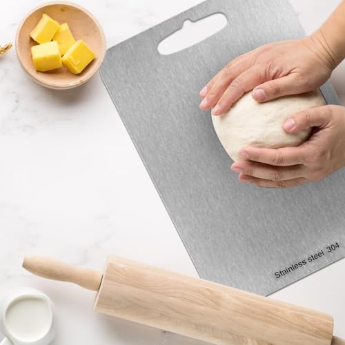 Stainless Steel Cutting Board - Professional Preparation Steel | Sustainable Food Prep Board, Food Grade Cutting Board with Transpar Scale - Image 2