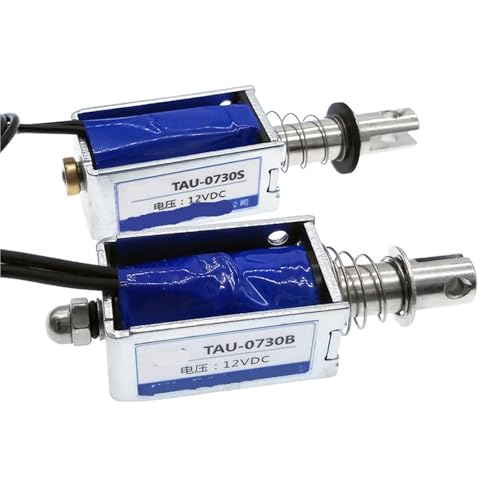 Électroaimant solénoïde 0730S à double action push pull 12V course longue 10 mm