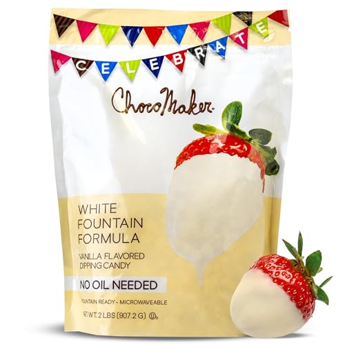 White Vanilla Flavored Fondue Dipping Chocolate Fountain Formula, 2 lb Bag