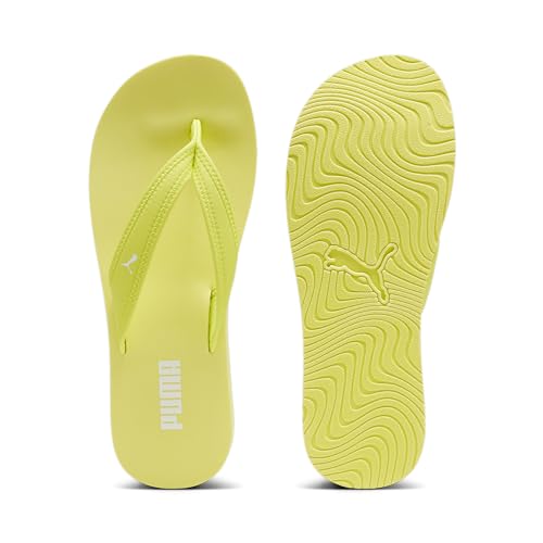 Puma Women Sandy Flip Flip-Flops, Lime Sheen-Puma White, 35.5 EU