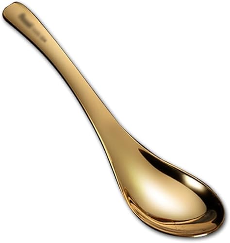 Miniatura 1 de Cucharas de sopa gruesas y pesadas, cucharas de sopa de acero inoxidable, cucharas de mesa para el hogar, la cocina o el restaurante, juego de 6