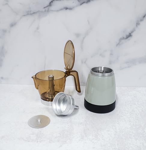 COOK, PREP, EAT Cafeteira elétrica cubana, máquina de café expresso italiana Moka, 3 ou 6 xícaras, p