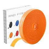 マジックテープ 結束バンド 【6m・採寸対応】 ケーブル 結束 バンド コード 配線 まとめる YITOMU (橙, 6m)