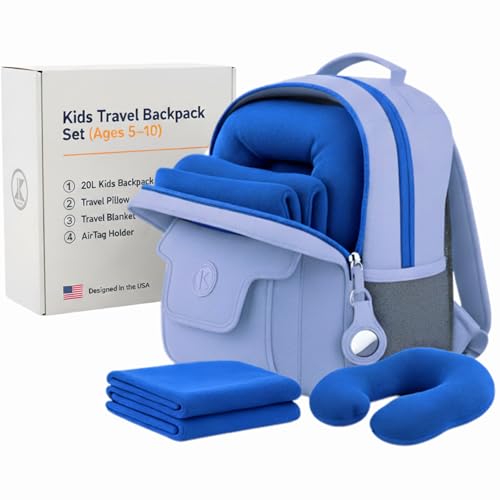 3pc Kids Travel Backpack | Includes Airtag holder for kids