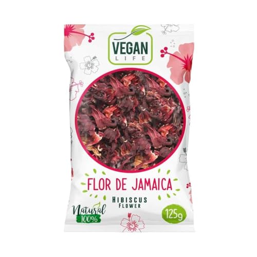 Mándalo Market Flor de Jamaica, Hibisco para Infusiones, Agua Refrescante, Té Helado Sabor Durazno, 12 Sobres, 1080g, Polvo