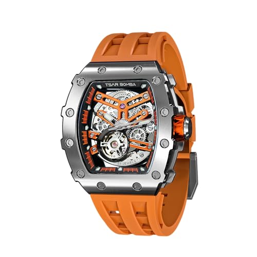 Montre automatique homme sport étanche TSAR BOMBA avec grand cadran tendance