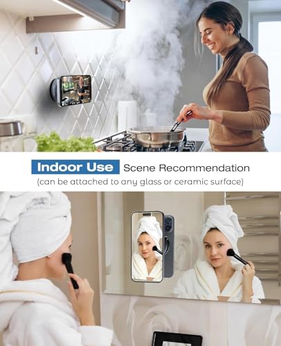 Image of 360 Magnetic Vacuum Phone Mount | Strong Magnetic Car & Desktop Holder | Universal Smartphone Compatible | Shockproof, Stable Grip, Multi-Surface Suction Mount (2026 Edition) (BLACK NON EXTENDED)