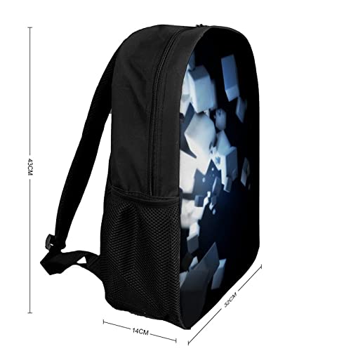 Cartable pour enfants 17 pouces dos protégé motif Cube - 2