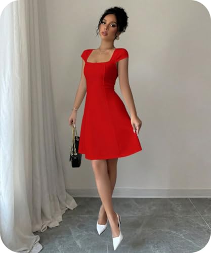 Image of GRECIILOOKS Women's One Piece Dress - Stylish Midi Party Dress for Women | Summer Casual Wear for Events, Date & Evening Look