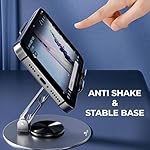 Kratos-M1-Mobile-Stand-Tablet-Stand-Foldable-360-Rotatable-Mobile-Stand-for-Table-Multiple-Height-Angle-Adjustments-Stable-Metalic-Round-Base-Weight-of-Any-Phone-or-Tablet