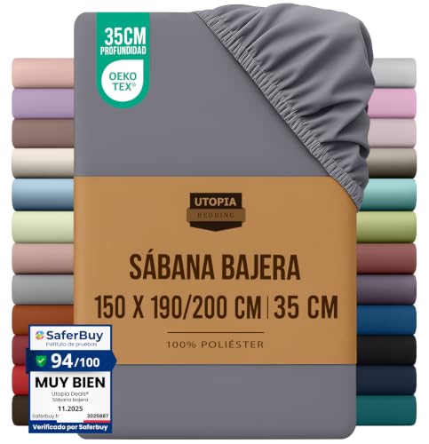 Utopia Bedding Sabana Bajera 150x190/200 - Gris