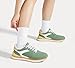 LUCKY STEP Women's Platform Fashion Sneakers Suede Colorful Colorblock Stylish Retro Casual Neutral Tennis Running Footwear Walking Shoes(Green,8 US)
