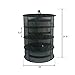 RIOGOO Herb Drying Rack Net 4 Layer Herb Dryer Black Mesh Hanging Dryer Rack with Zipper (31.5