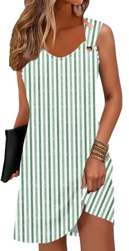 Image of ETCYY Summer Dresses for Women 2026 Vacation Beach Cover Ups Swimsuit Sleeveless Sundresses Casual Loose Tank Sun Dresses
