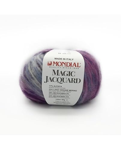 Lana Mondial Magic Jacquard - 926 Violetto/Lilla/Glicine/Grigio, 50G