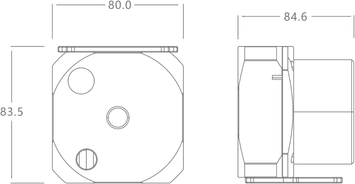Bykski D5 Pump Top Kit Version 2 - Silver